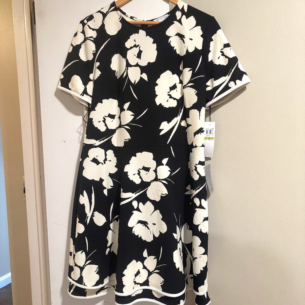London Times Floral Printed A Line Dress Size 14